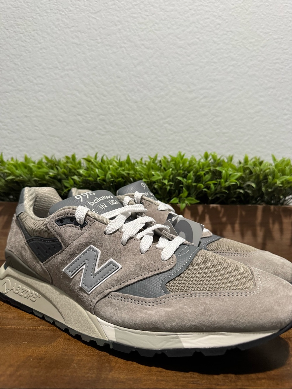 New Balance 998 Made In USA Gray Suede Casual Sneakers U998GR Men’s Size 13 D - Picture 4 of 10
